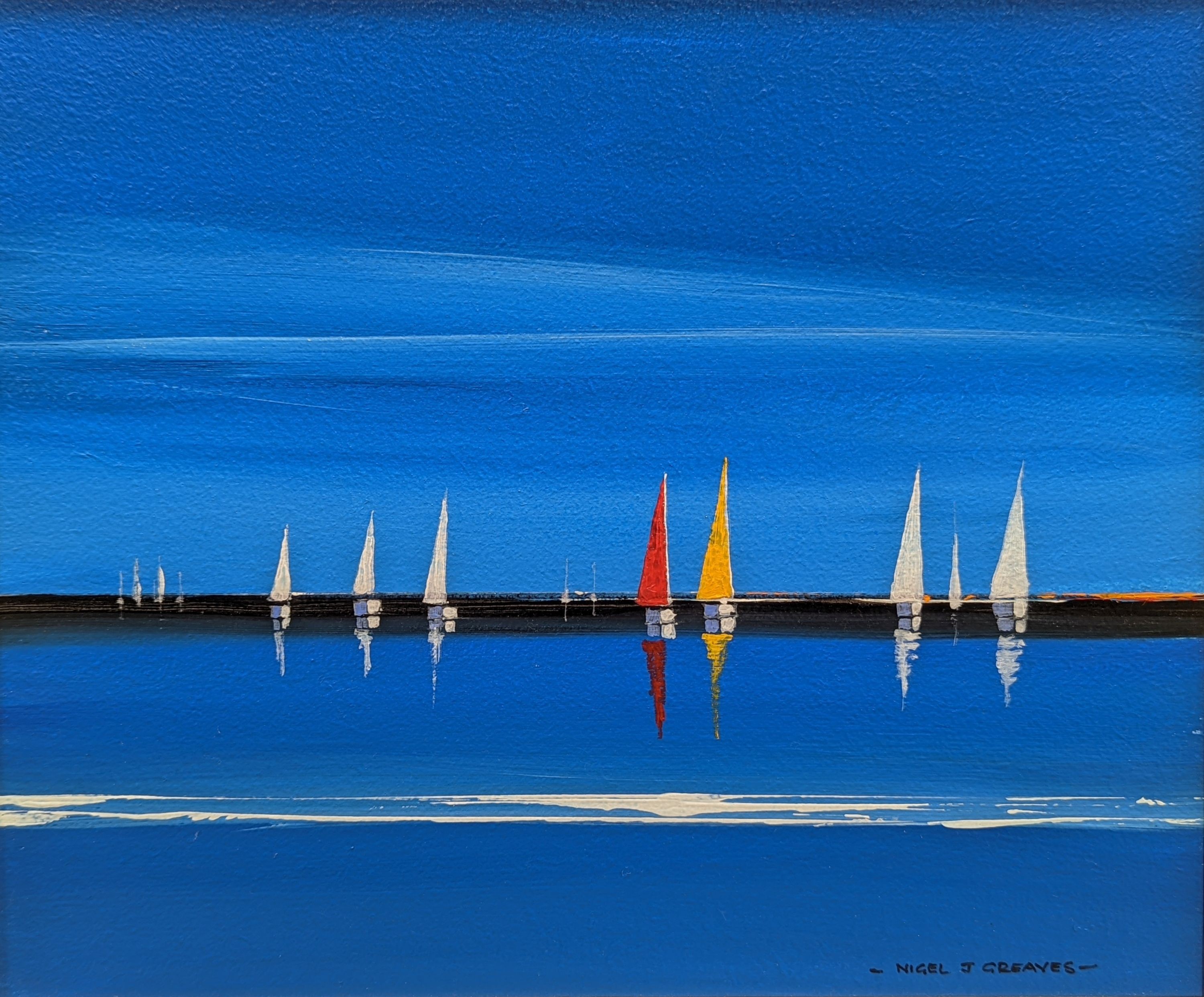 Nigel Greaves (b.1948), acrylic on board, 
